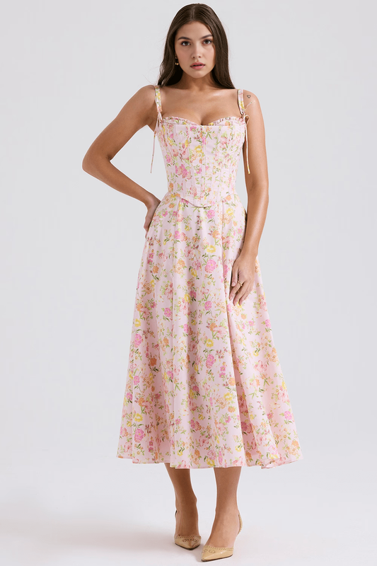 Midi Dress Louise with Removable Corset